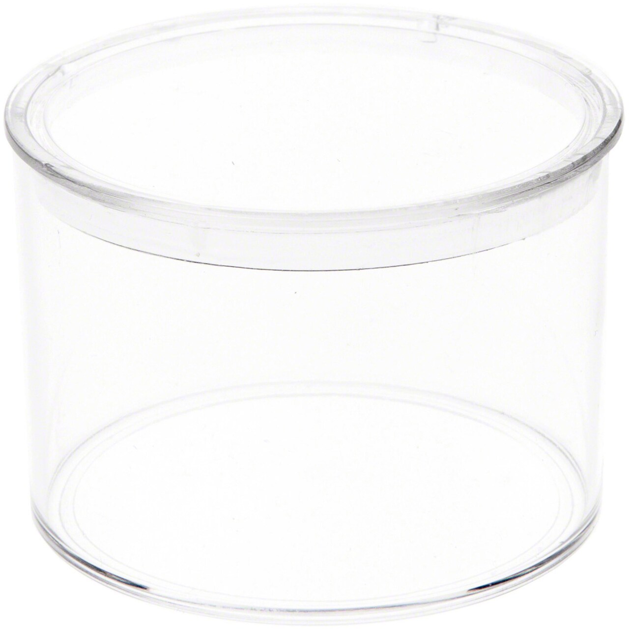 Pioneer Plastics 002C Clear Extra Small Round Plastic Container, 2" W x 1.4375" H